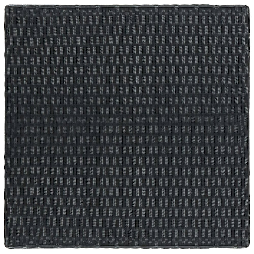 Garden Bar Set Black PE rattan, powder-coated steel, polyester. Picture 10