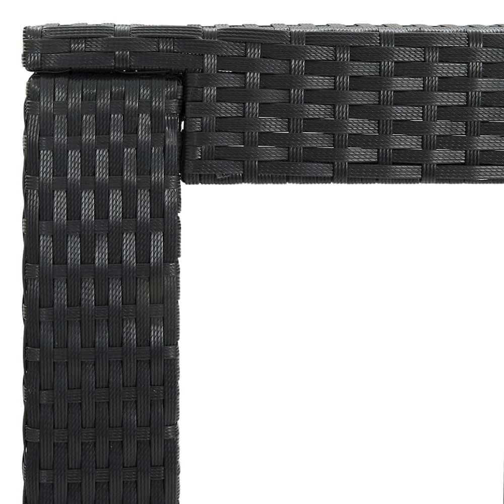 Garden Bar Set Black PE rattan, powder-coated steel, polyester. Picture 11