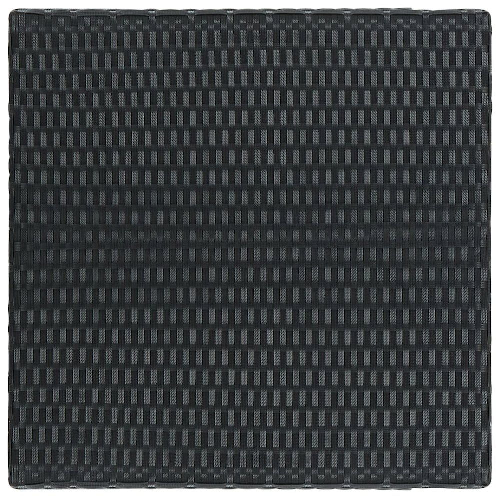 Garden Bar Set Black PE rattan, powder-coated steel, polyester. Picture 9