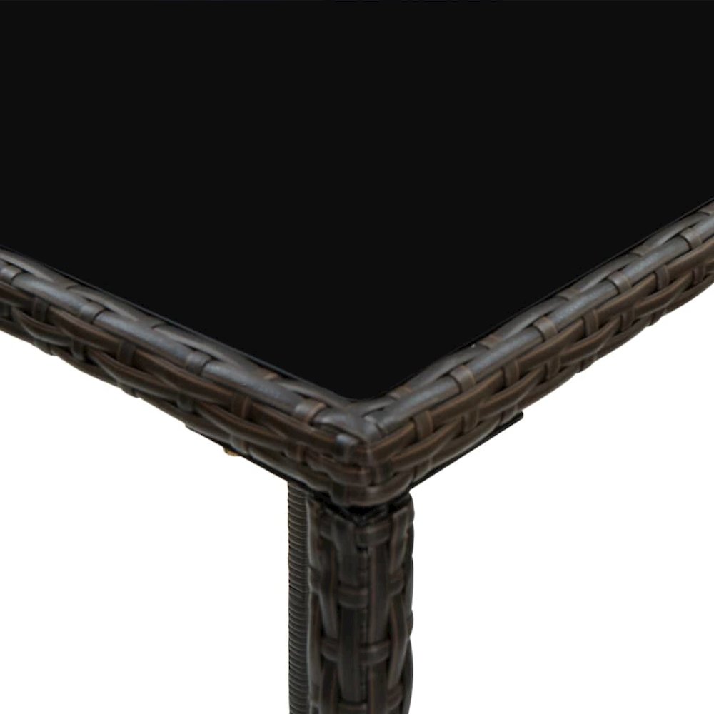 Garden Bar Set Brown PE rattan Medium Durable Garden Bar Set. Picture 9
