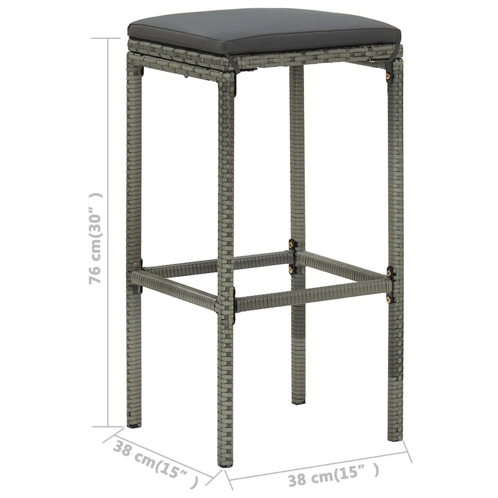 Garden Bar Set Grey, Anthracite. Picture 12