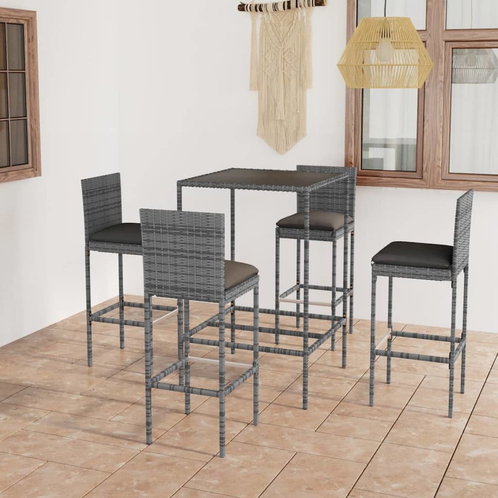 Garden Bar Set Grey. Picture 1