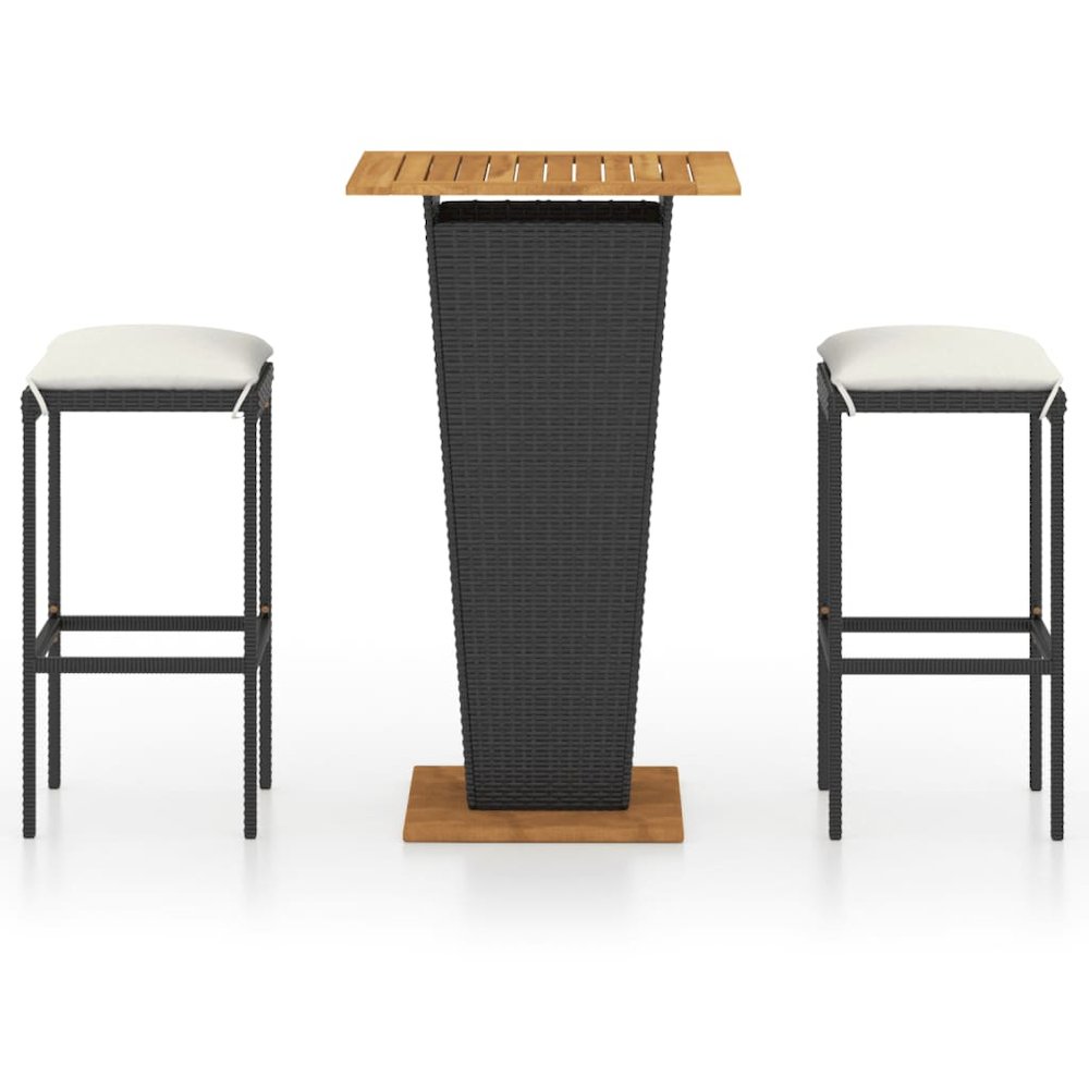 Garden Bar Set Black, Cream White. Picture 2