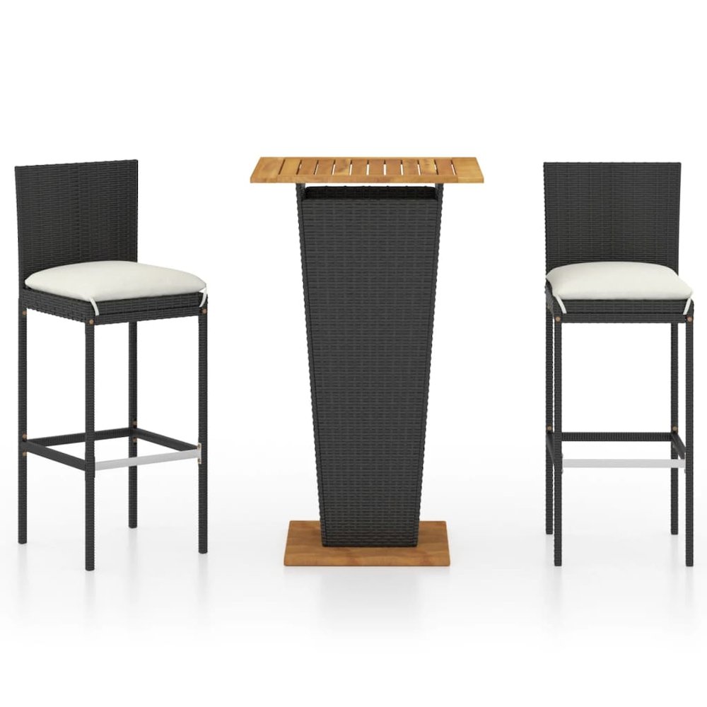 Garden Bar Set Black. Picture 2