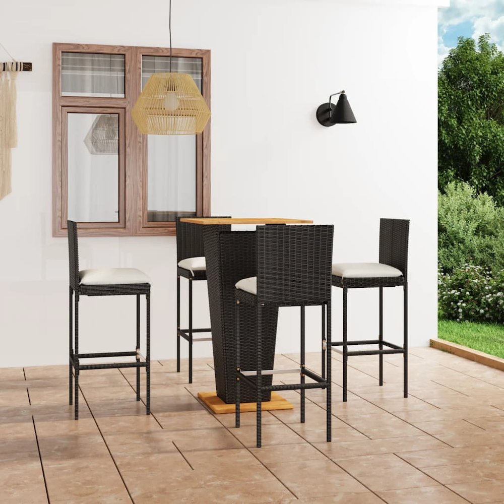 Garden Bar Set Black, Cream. Picture 1
