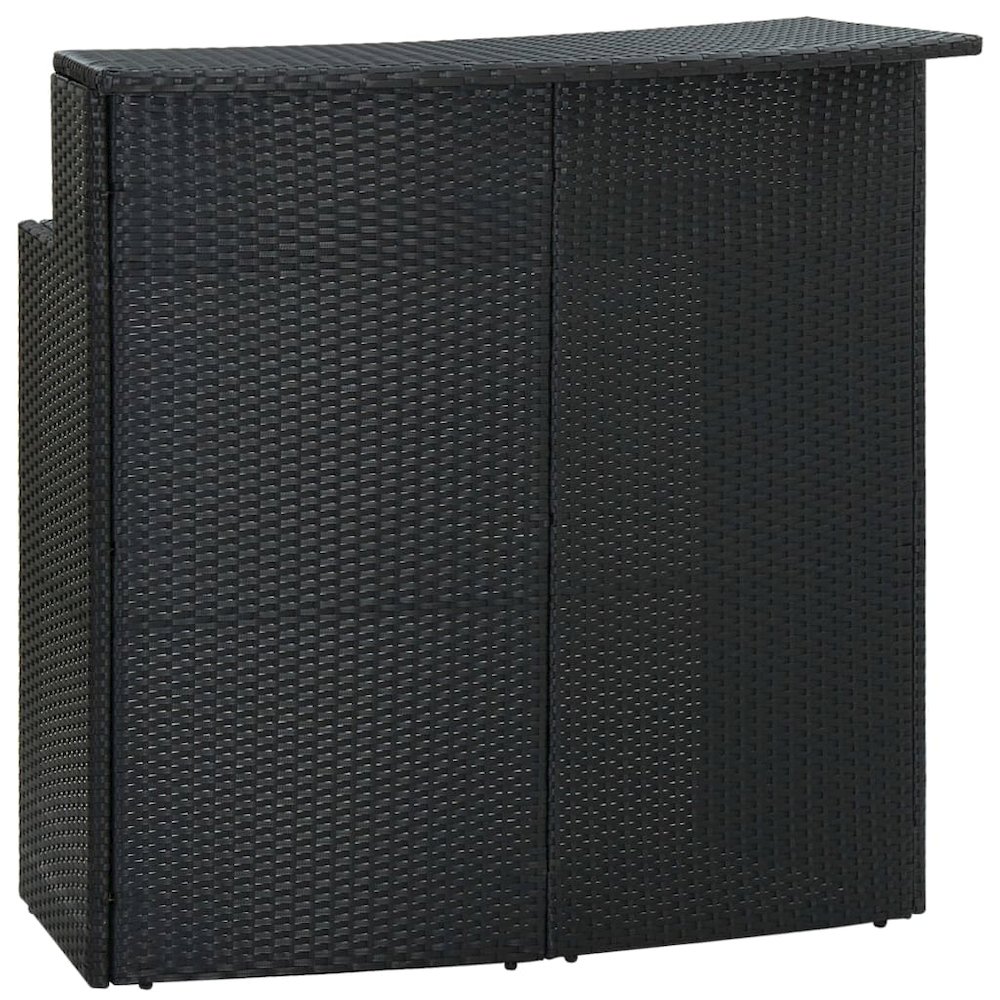 Garden Bar Set Black PE rattan Medium Removable Covers. Picture 6