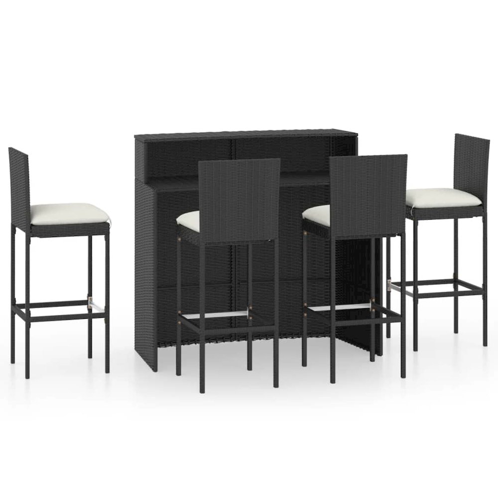 Garden Bar Set Black, Cream White. Picture 2