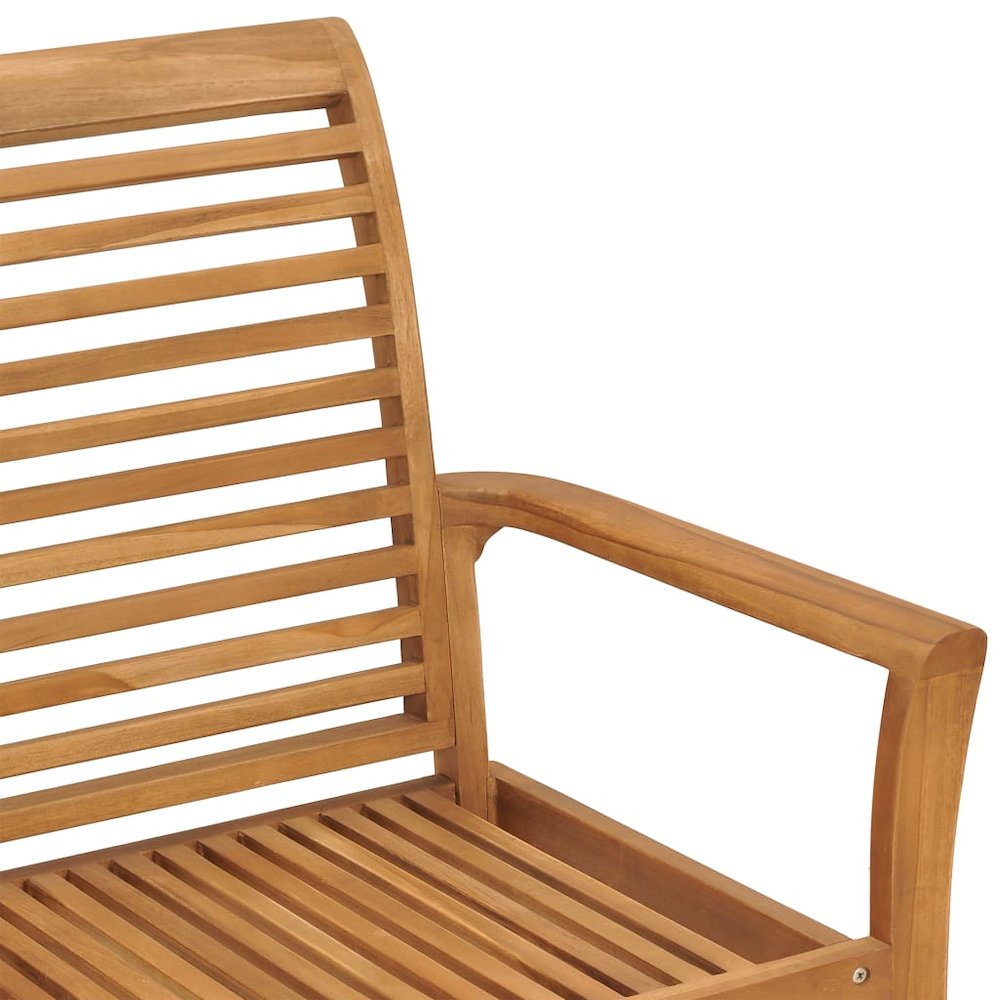 Garden Bench Beige Solid Teak wood 44.1 in Durable Garden Bench. Picture 4