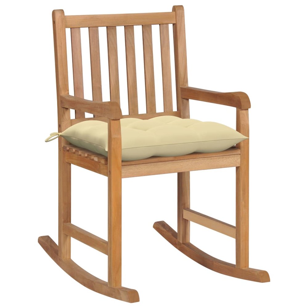 Rocking Chair Teak Fine sanded teak wood with water-based finish. Picture 1