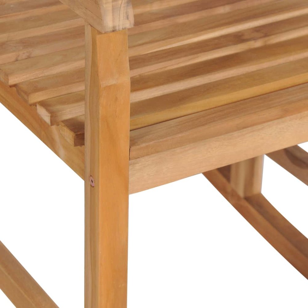 Rocking Chair Teak Fine sanded teak wood with water-based finish. Picture 9