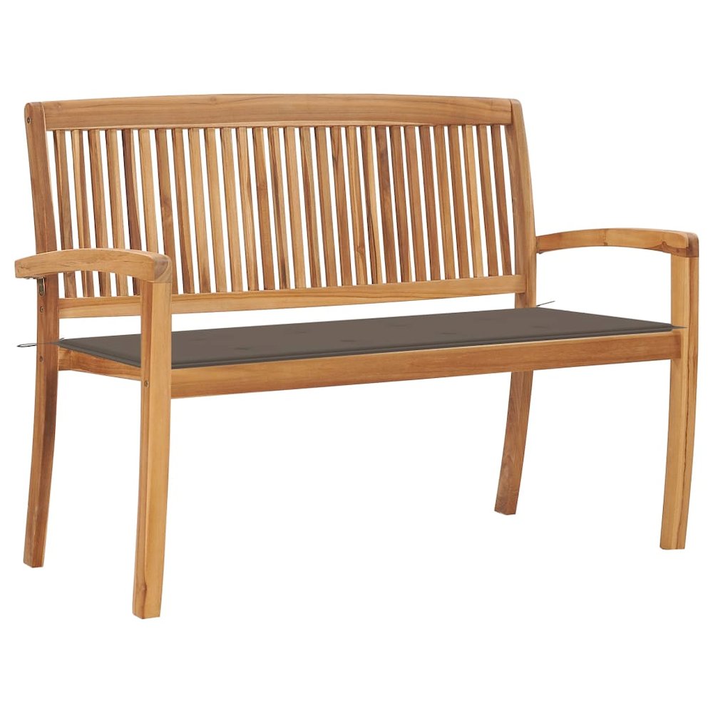 Garden Bench Teak Solid Teak wood 50.6 in Stackable. Picture 1