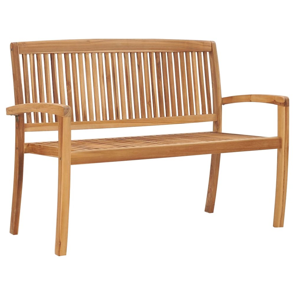 Garden Bench Teak wood Solid Teak Wood Medium Stackable. Picture 2