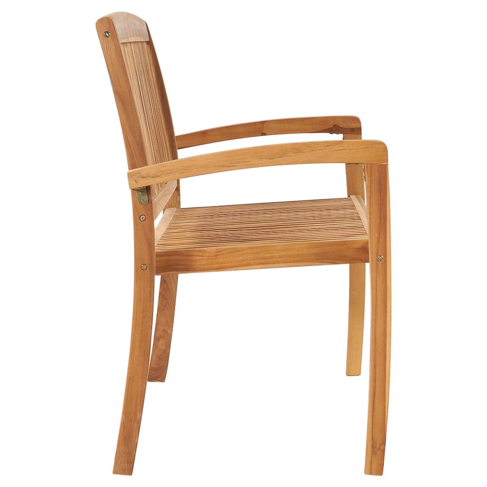 Garden Bench Teak wood Solid Teak Wood Medium Stackable. Picture 4