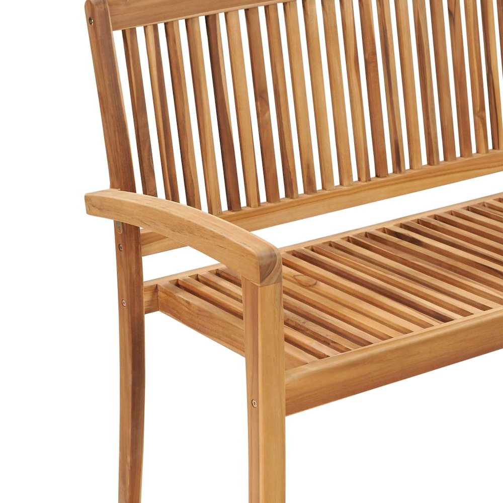 Garden Bench Teak wood Solid Teak Wood Medium Stackable. Picture 6