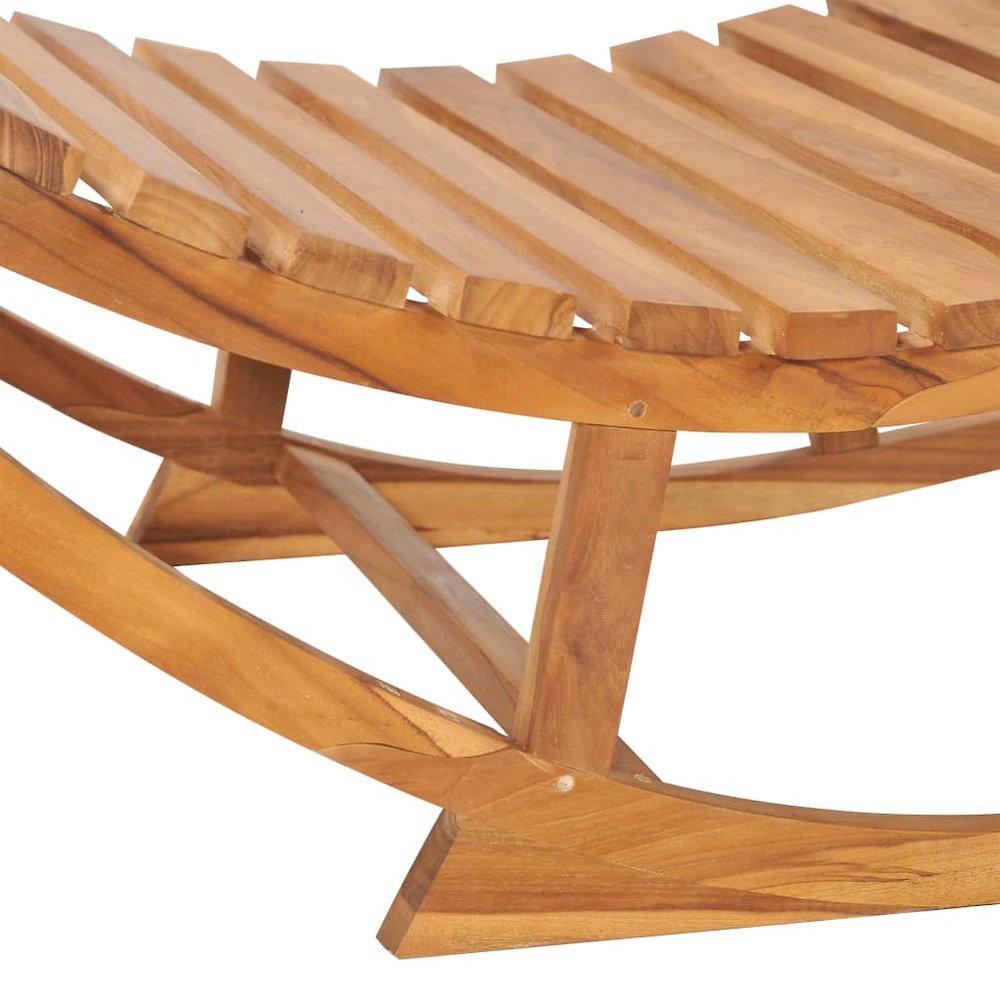 Sun Lounger Teak Wood Large Modern Design Wooden Sun Lounger. Picture 3