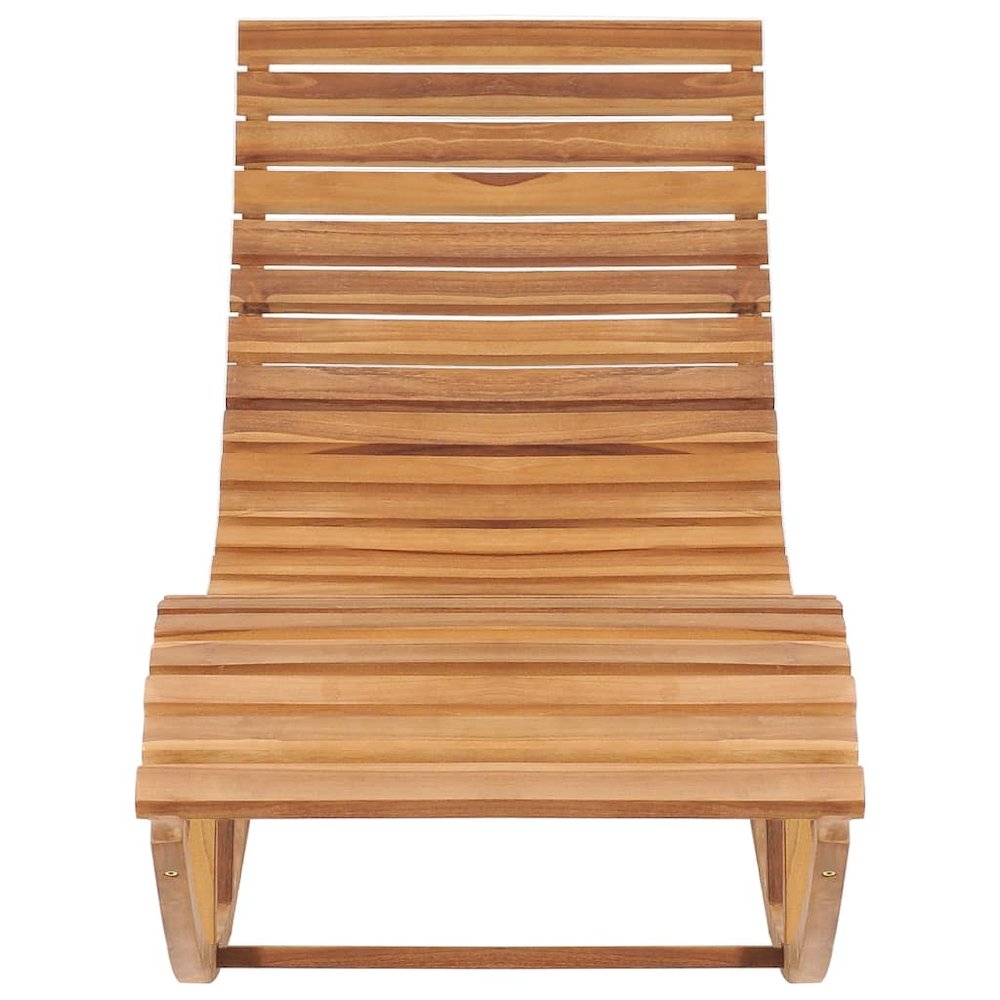 Sun Lounger Teak Teak Wood Large Sun Lounger Waveform. Picture 12