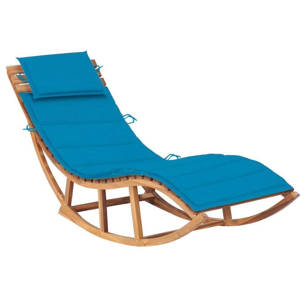 Sun Lounger Teak Standard Rectangular Contemporary Durable. Picture 1