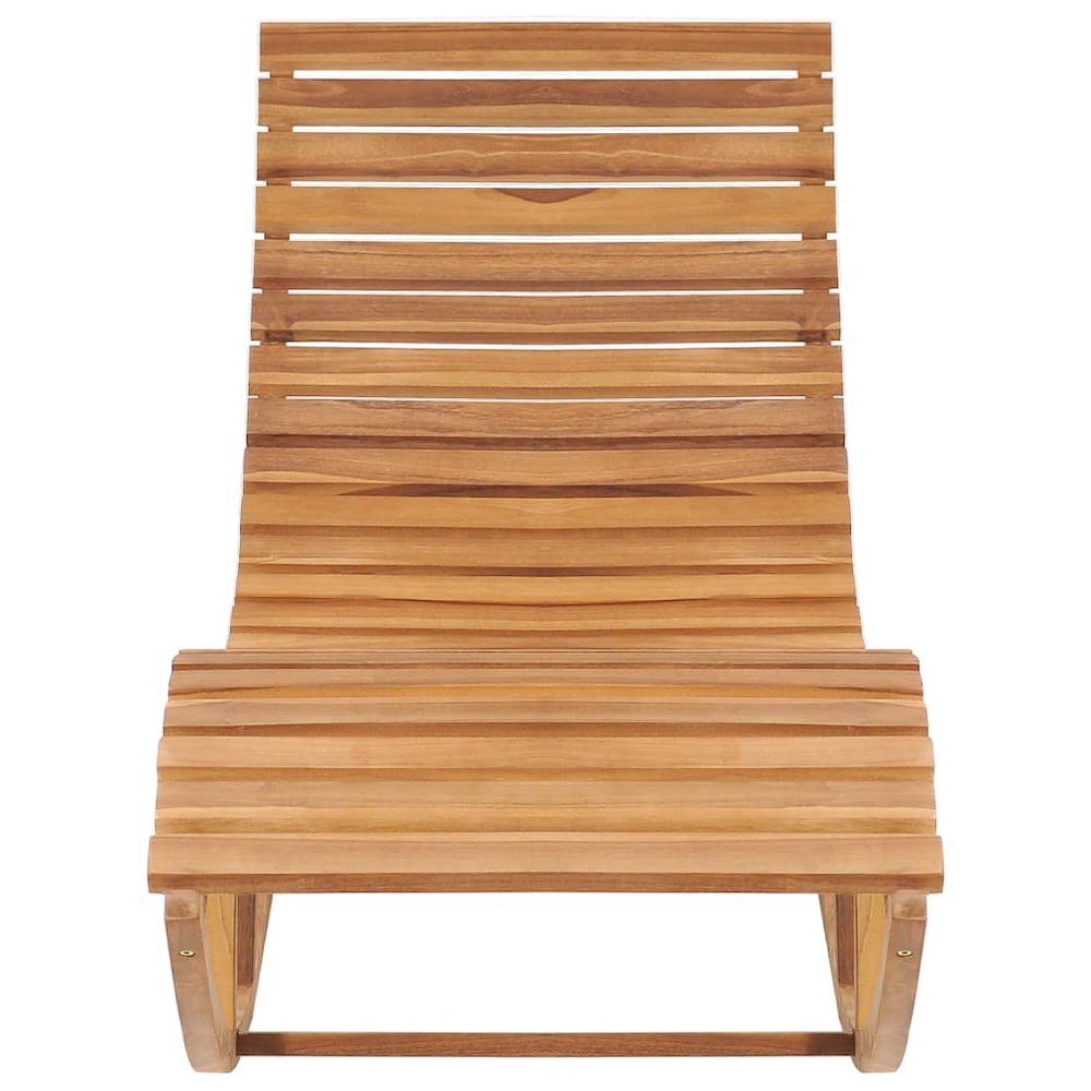 Sun Lounger Teak Standard Rectangular Contemporary Durable. Picture 3