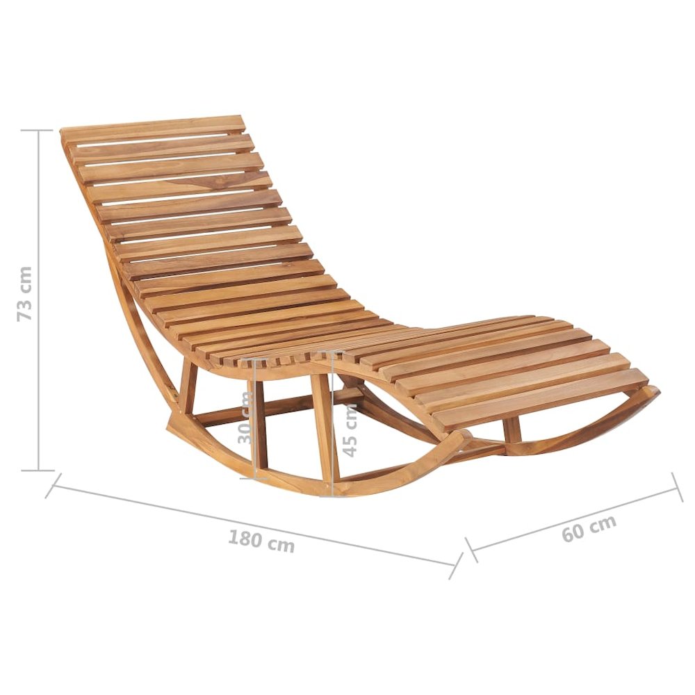 Sun Lounger Teak Standard Rectangular Contemporary Durable. Picture 10
