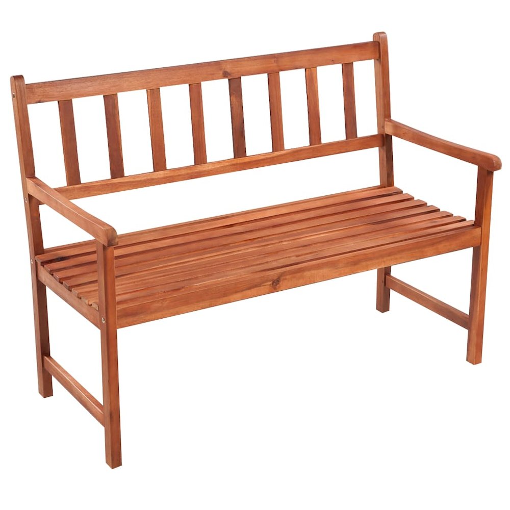 Garden Bench Natural Wood Solid Acacia wood, Fabric (100% polyester). Picture 2