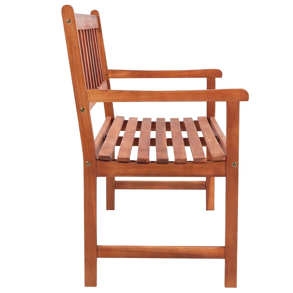 Garden Bench Natural Wood Solid Acacia wood, Fabric (100% polyester). Picture 4