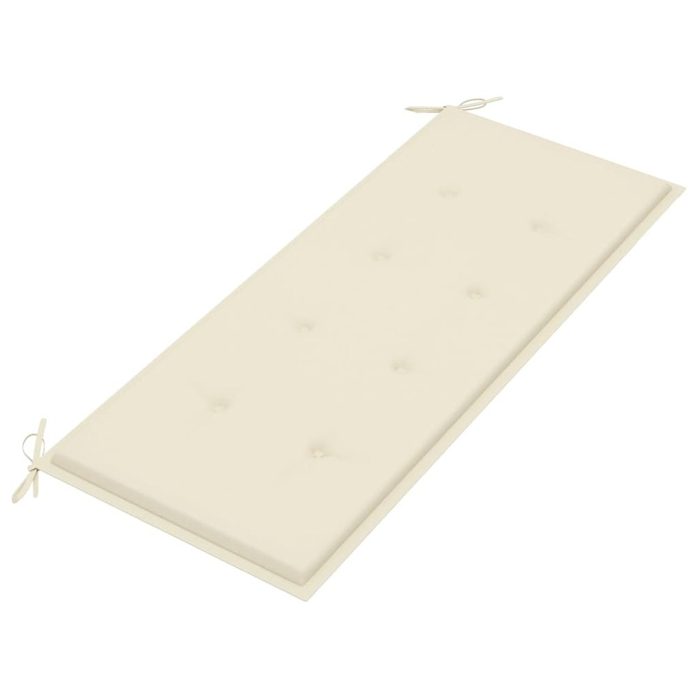Garden Bench Natural Wood Solid Acacia wood, Fabric (100% polyester). Picture 5