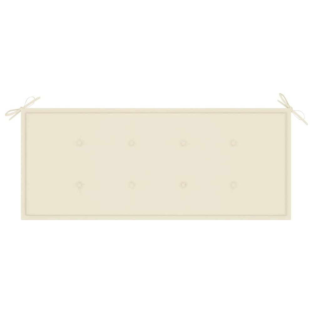 Garden Bench Natural Wood Solid Acacia wood, Fabric (100% polyester). Picture 6