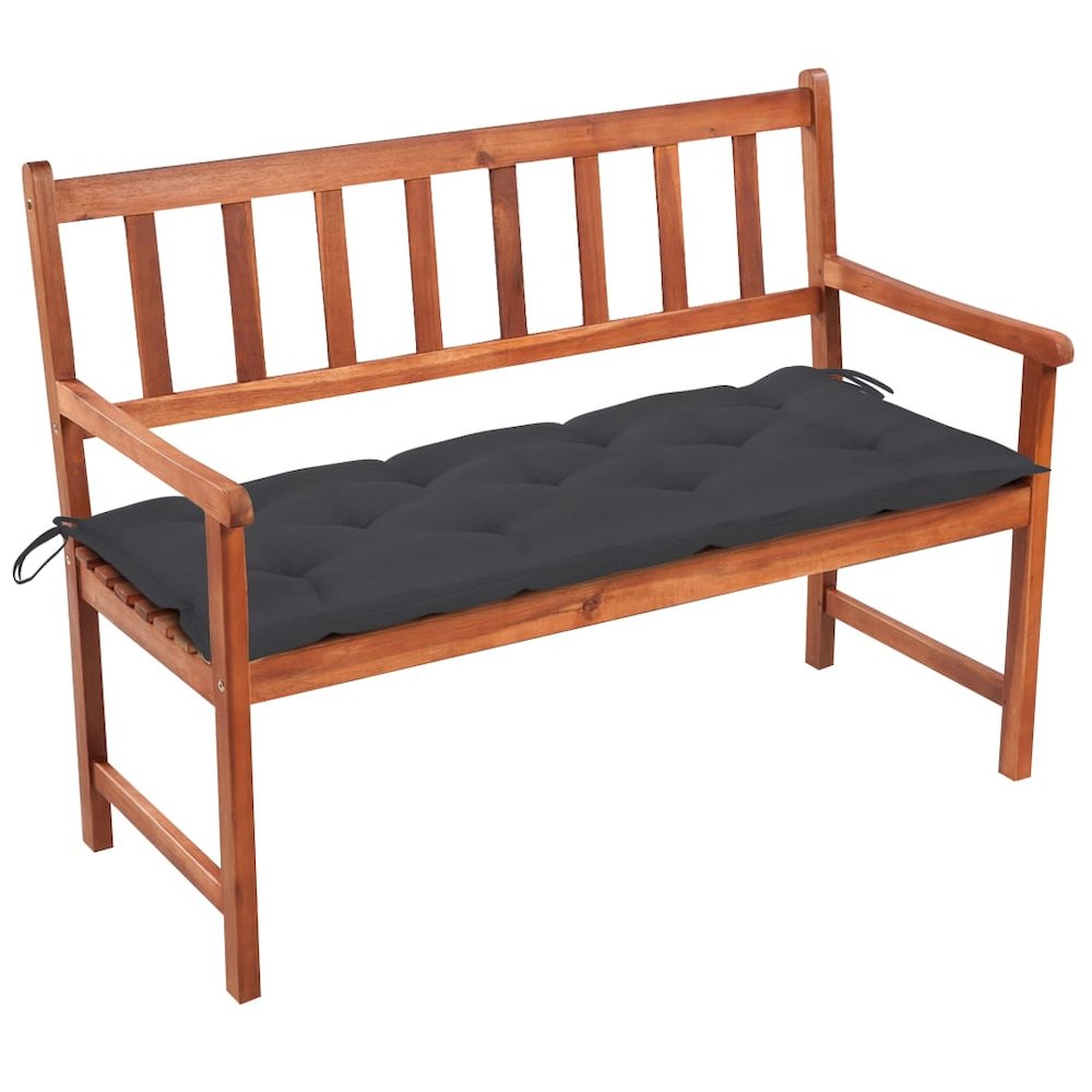Garden Bench Light brown, Anthracite cushion. Picture 1