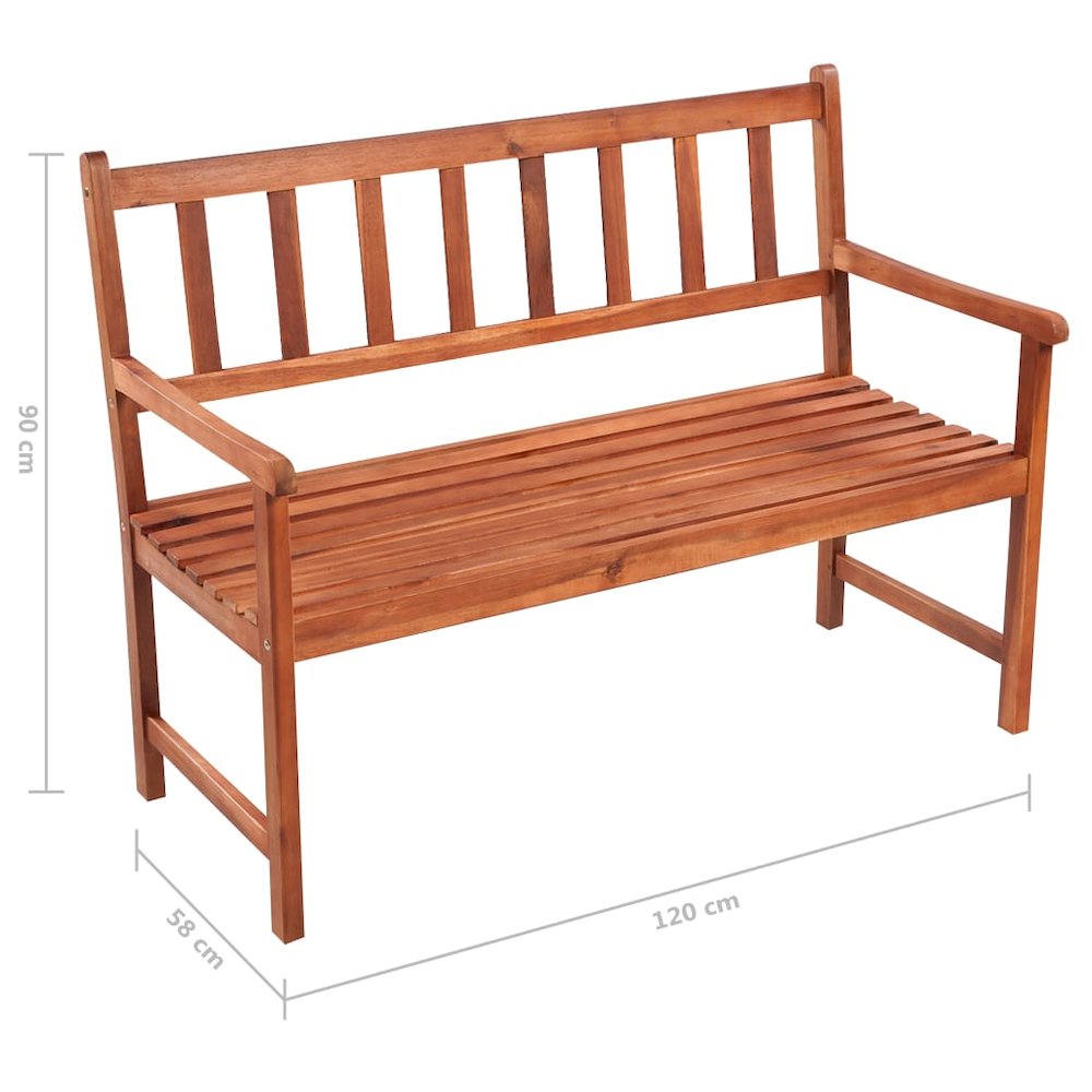 Garden Bench Light brown, Anthracite cushion. Picture 9