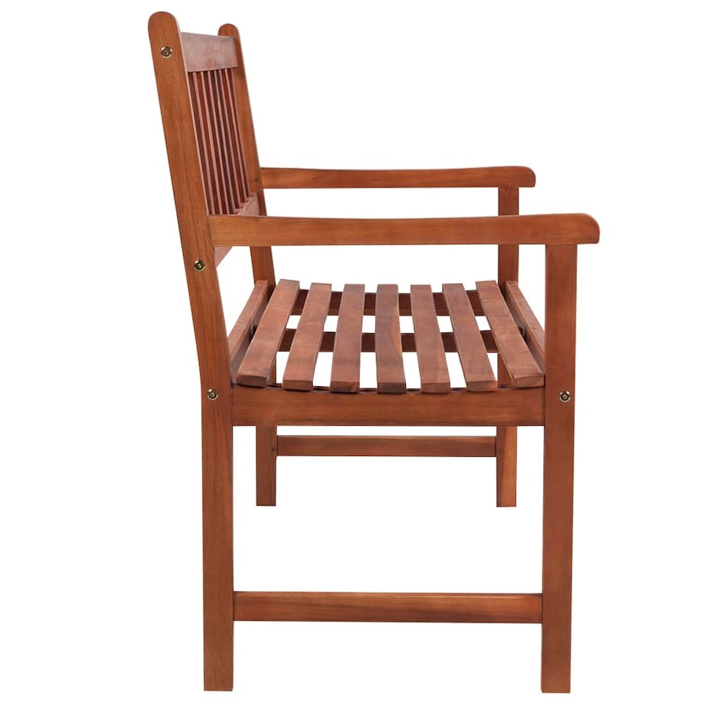 Garden Bench Wooden finish with cream cushion. Picture 3