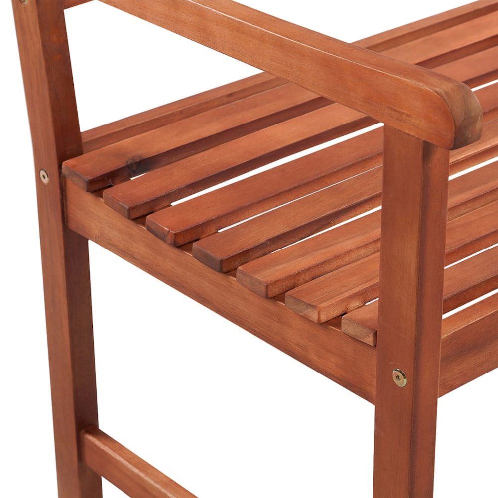 Garden Bench Wooden finish with cream cushion. Picture 4