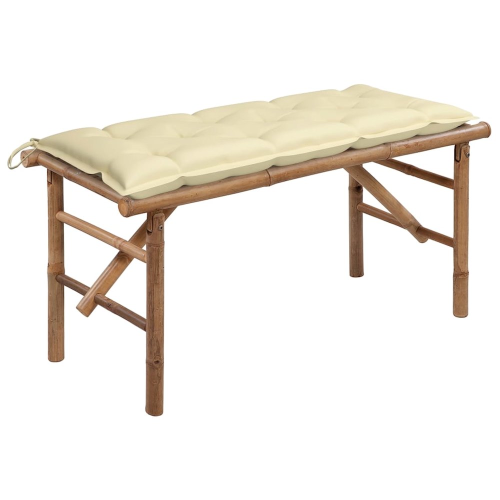 Garden Bench Natural Bamboo Bamboo Medium Foldable Garden Bench. Picture 1