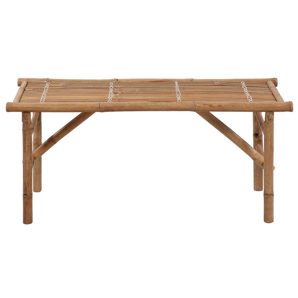 Garden Bench Natural Bamboo Bamboo Medium Foldable Garden Bench. Picture 3