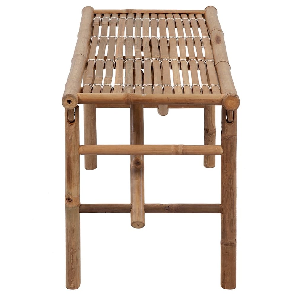 Garden Bench Natural Bamboo Bamboo Medium Foldable Garden Bench. Picture 4