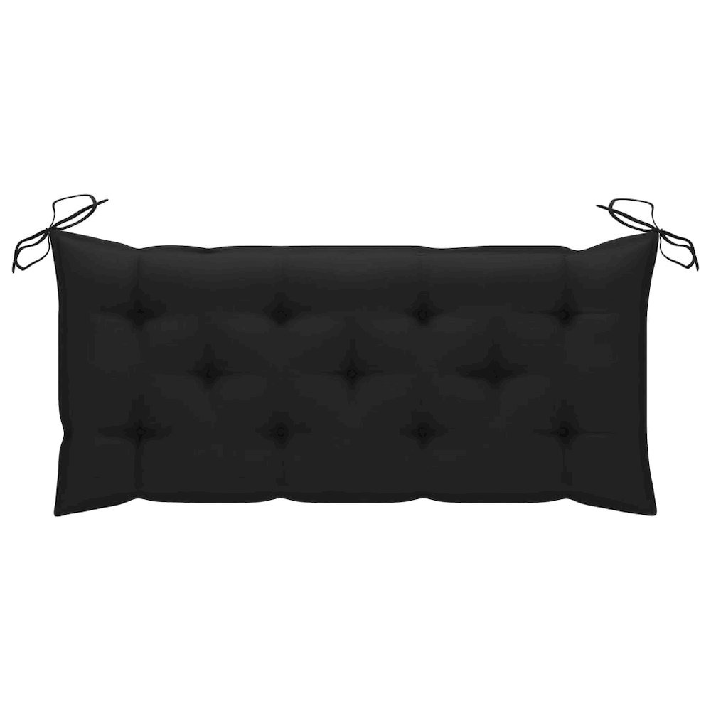 Garden Bench Bamboo 47.2 in Durable Bench Seat Rectangular. Picture 8