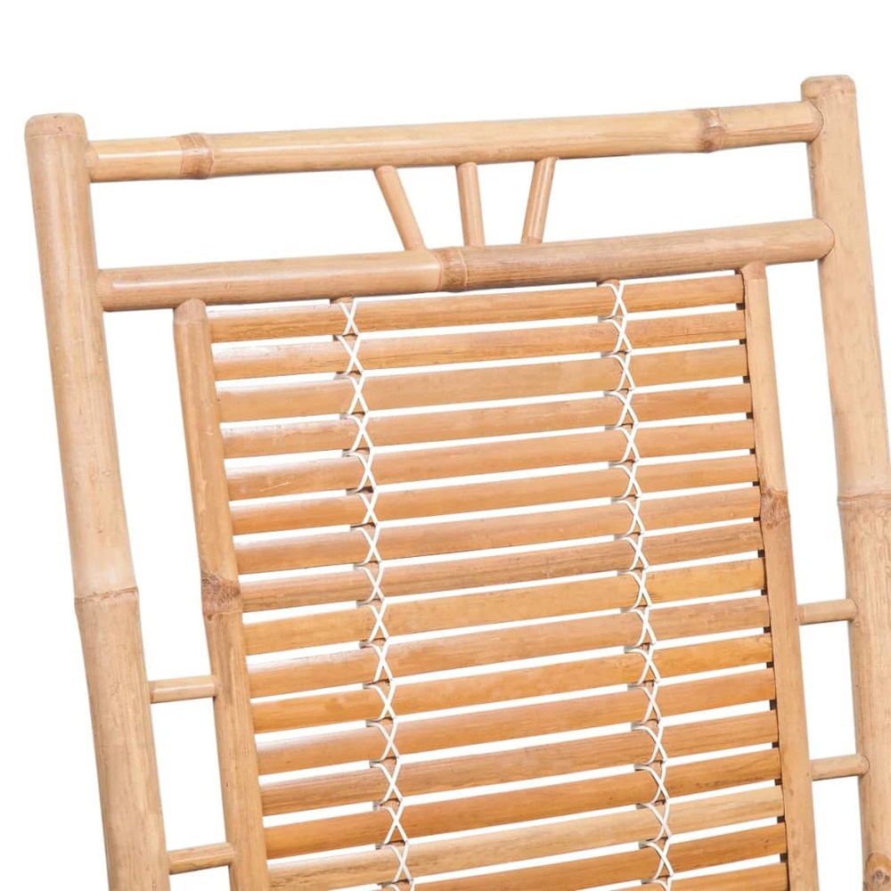 Rocking Chair Bamboo Medium Durable Rocking Chair Rectangular. Picture 4