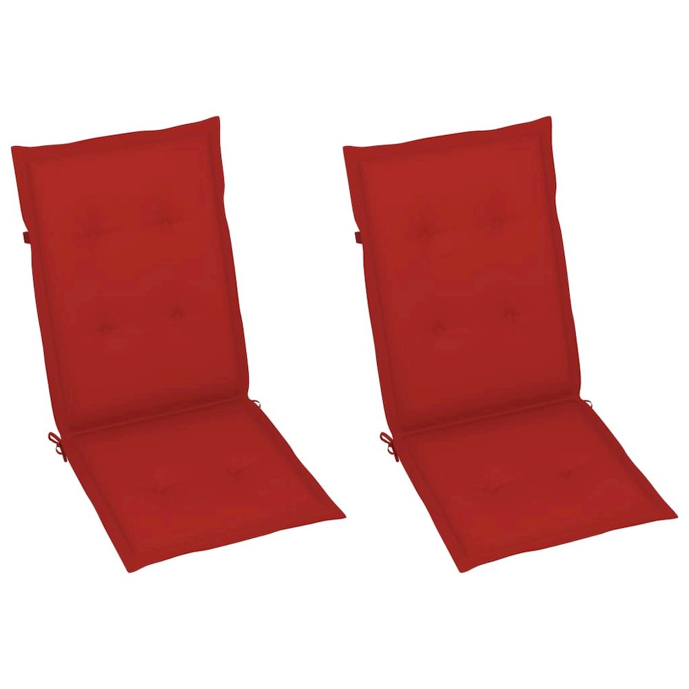 Rocking Chair Natural Bamboo, Red Cushion Bamboo, Polyester Cushion. Picture 5