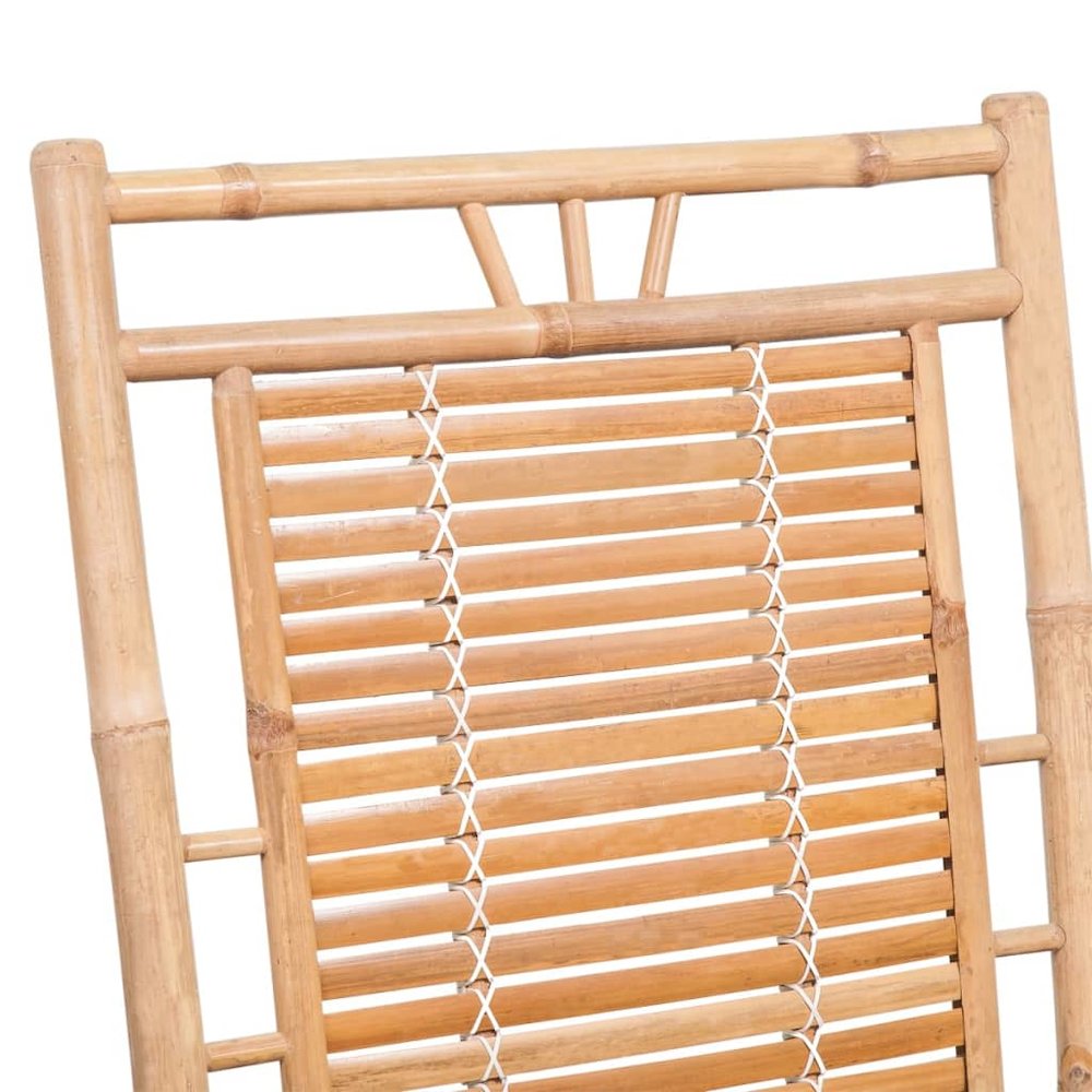 Rocking Chair Natural bamboo, Black Bamboo, 100% polyester Medium. Picture 4