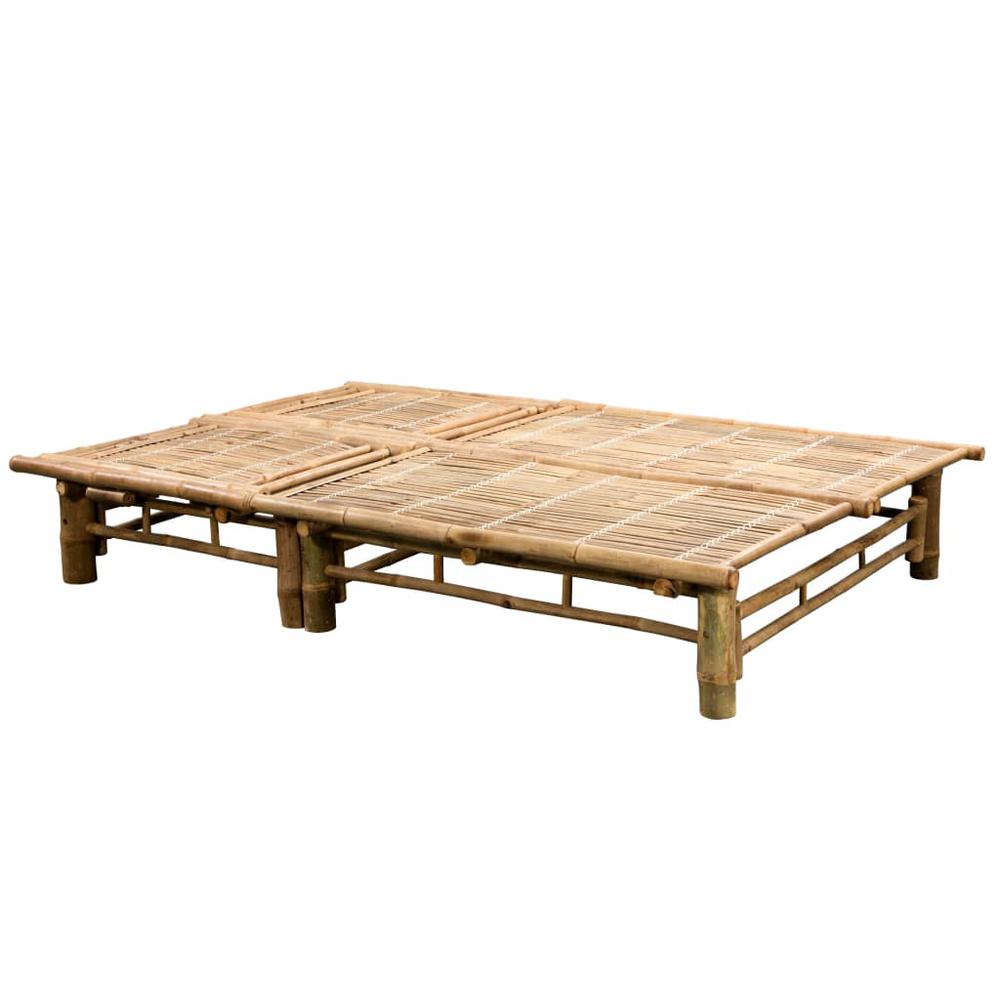 Sun Lounger Bamboo For 2 persons Height-Adjustable Sun Lounger. Picture 4