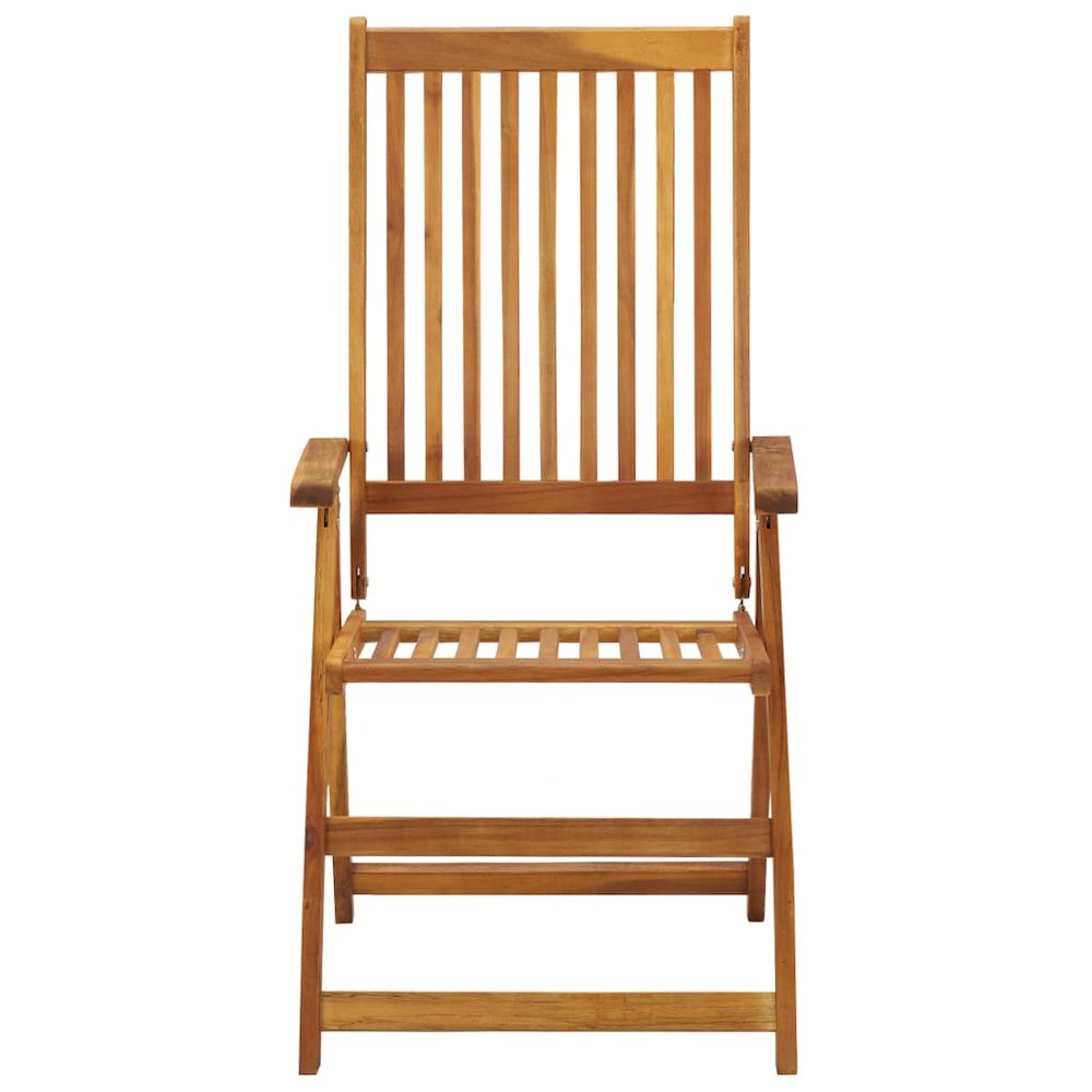 Garden Chair Set of 2 Gray Cushion, Natural Wood. Picture 4