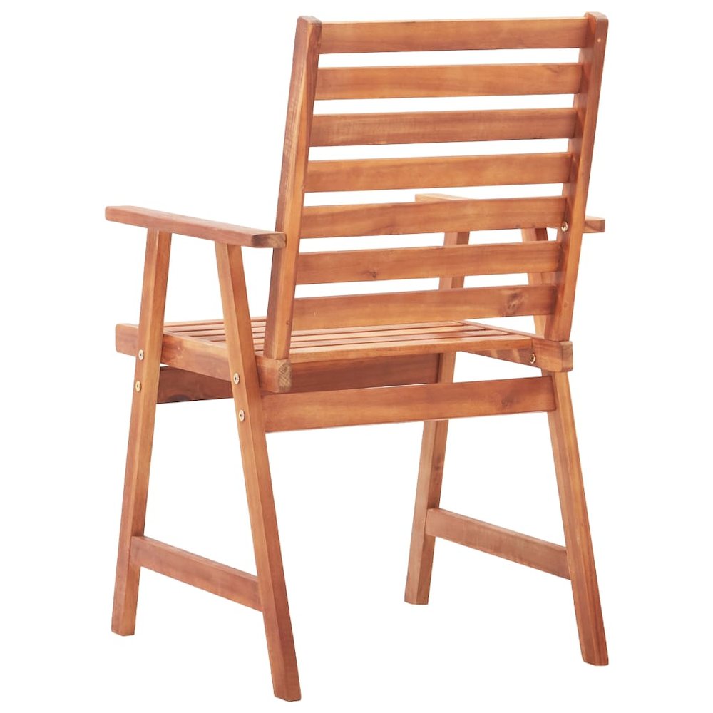 Outdoor Chair Set of 2 Natural Wood Solid Acacia wood Medium. Picture 6