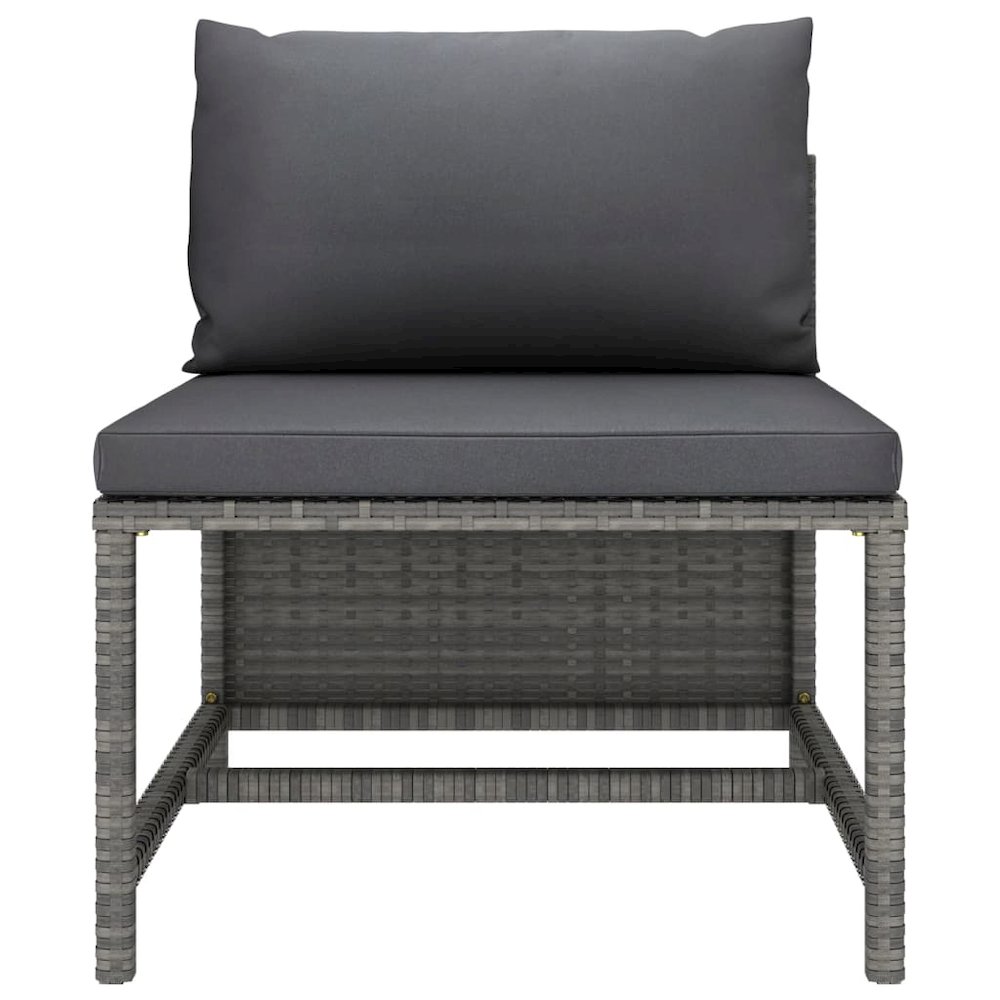 Garden Lounge Set Gray and Charcoal. Picture 8