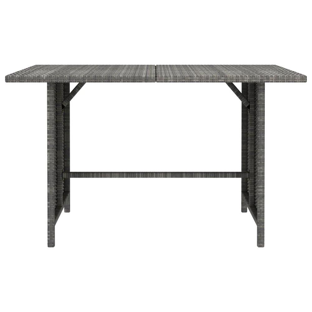 vidaXL 10 Piece Patio Lounge Set with Cushions Poly Rattan Gray. Picture 4