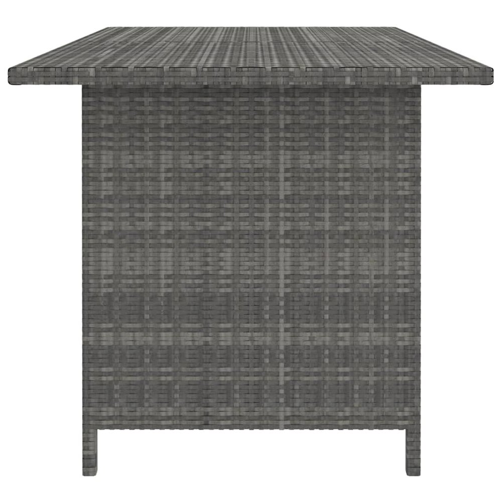 Garden Lounge Set Grey PE (polyethylene) rattan, powder-coated steel. Picture 4