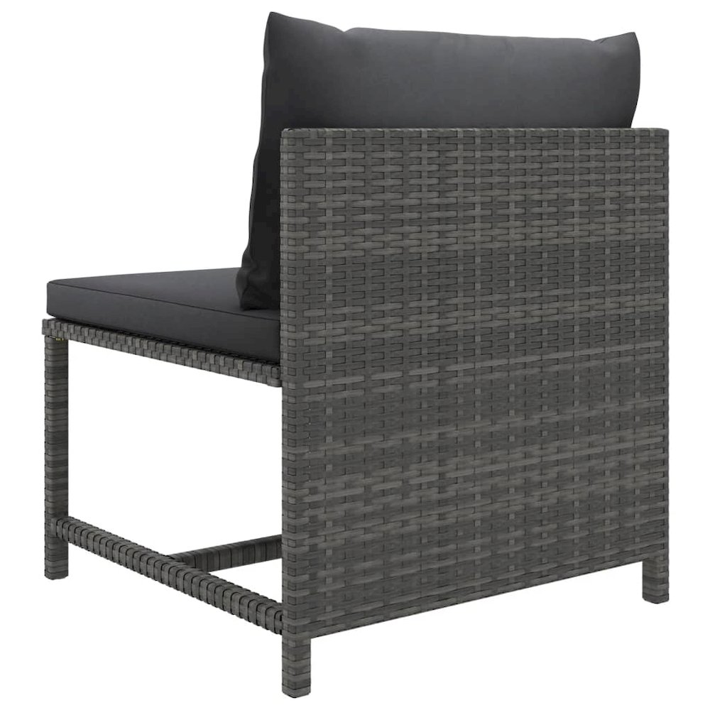 Garden Lounge Set Grey PE Rattan 9 Piece Set Modular. Picture 6