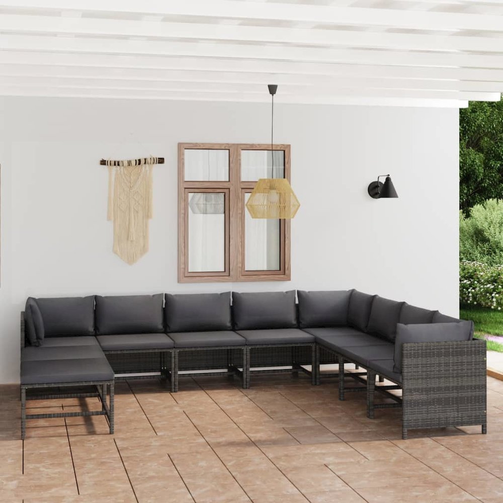 Garden Lounge Set Grey. Picture 1