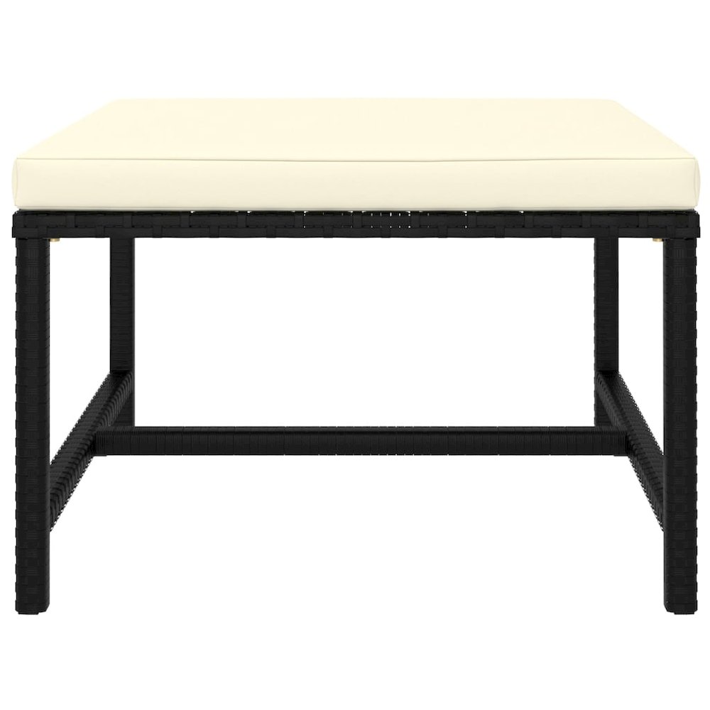 Garden Lounge Set Black frame with cream white cushions. Picture 9