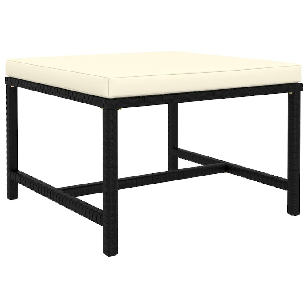 Garden Lounge Set Black, Cream White. Picture 7