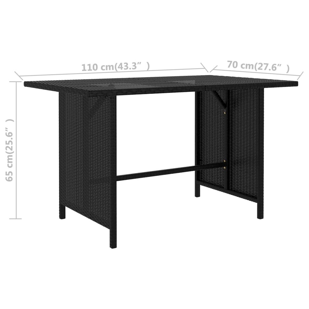Garden Lounge Set Black, Cream White. Picture 10