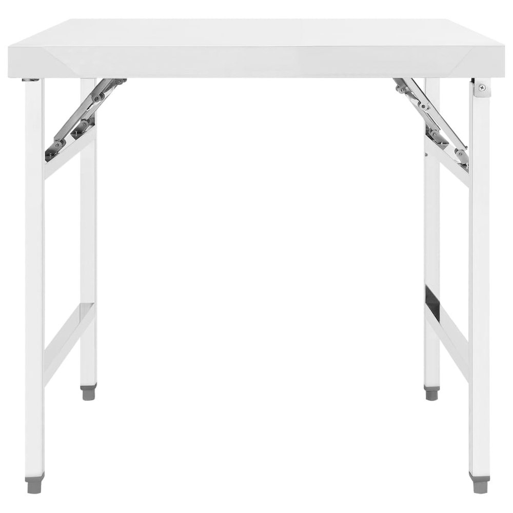 Kitchen Folding Work Table 34"x24"x32" Stainless Steel. Picture 2